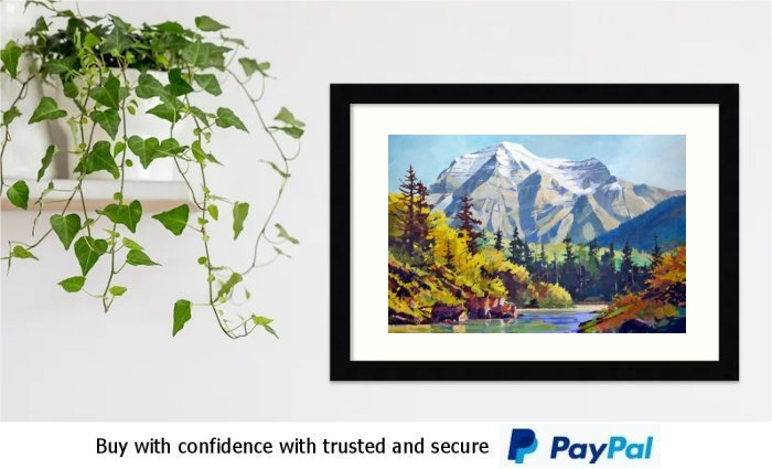 Watercolour Landscape Framed Print