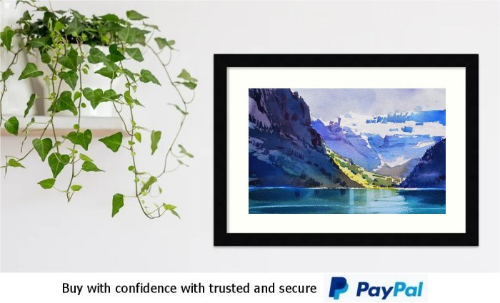 Watercolour Landscape Framed Print