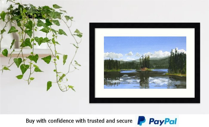 Watercolour Landscape Framed Print