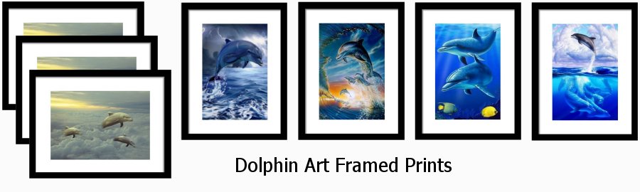Dolphin Art Framed Prints