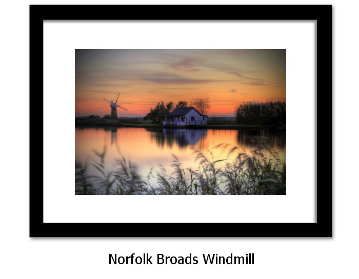 Norfolk Broads Windmill Framed Print