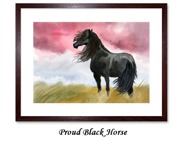 Proud Black Horse