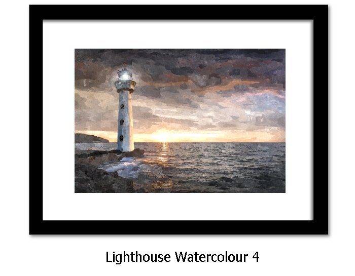 Lighthouse Watercolour Print