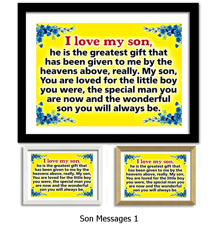 Son Message Framed Print Son Message Framed Print