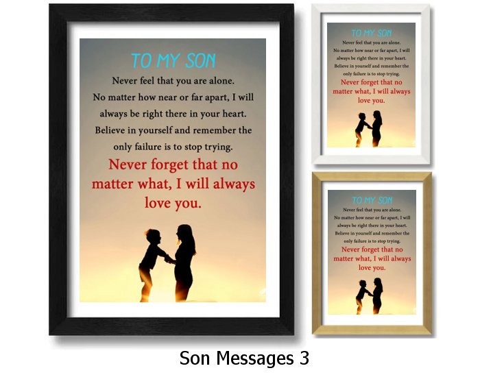 Son Message Framed Print