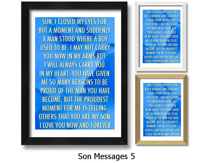 Son Message Framed Print