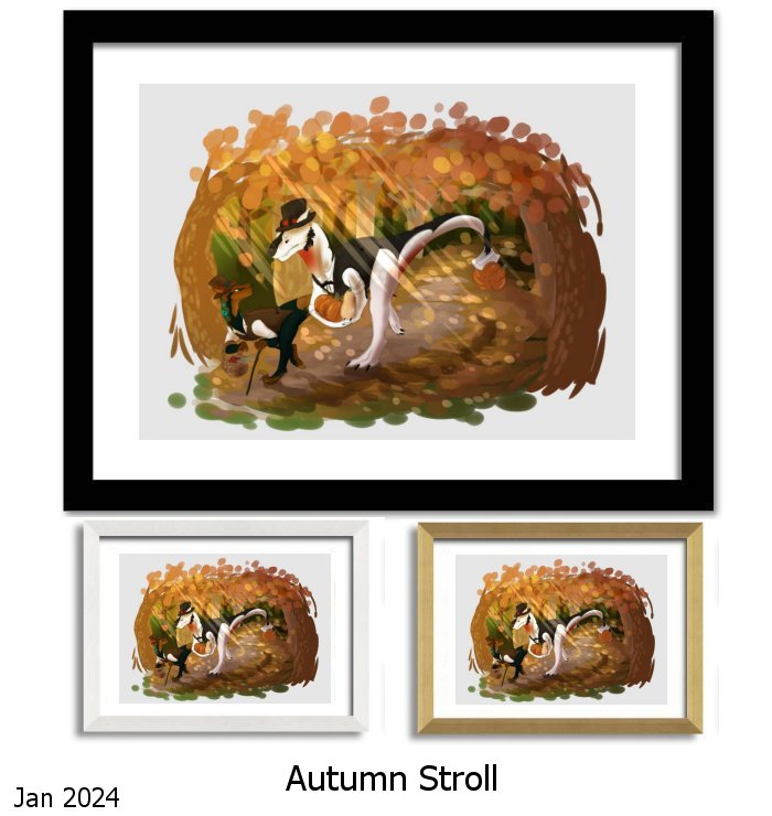 Autumn Stroll Framed Print