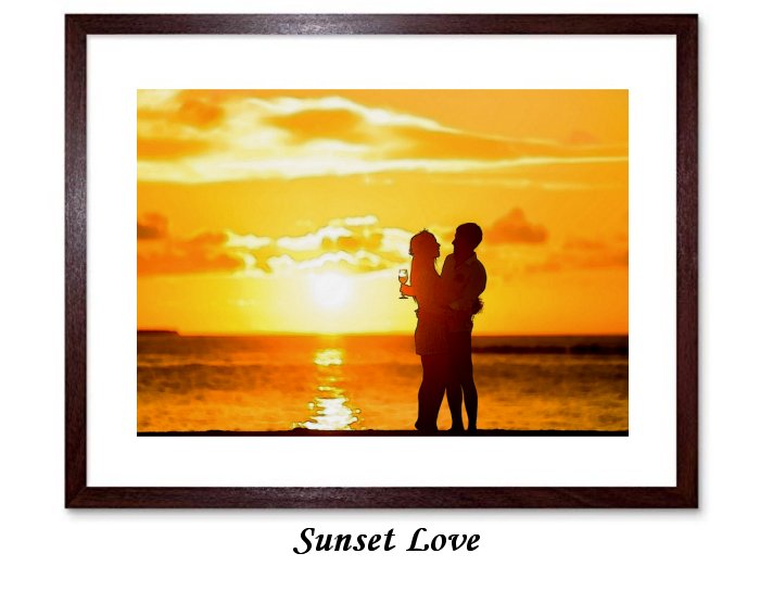 Sunset Love Framed Print