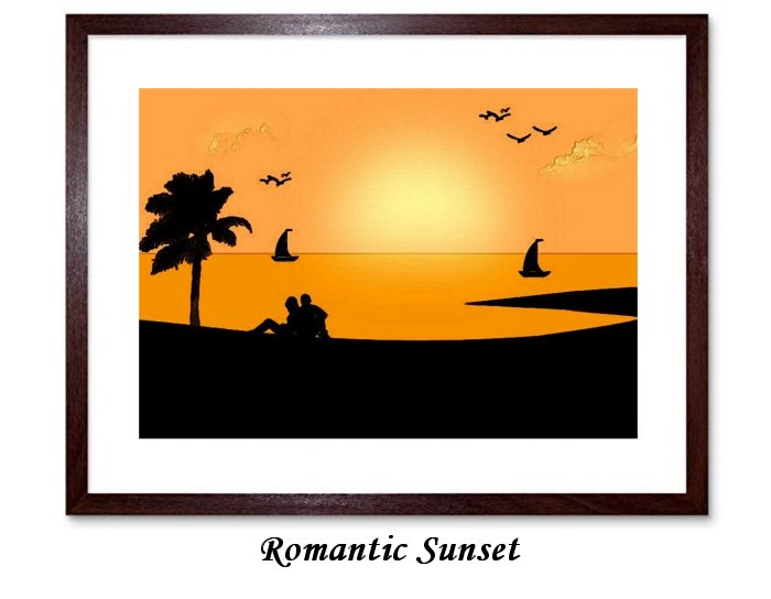 Romantic Sunset Framed Print