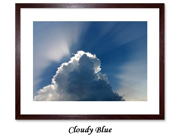 Cloudy Blue Framed Print