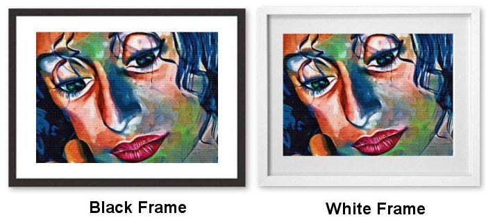 Graffiti Face Woman Framed Print