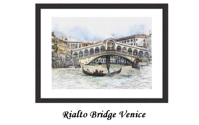 Rialto Bridge Venice Framed Print