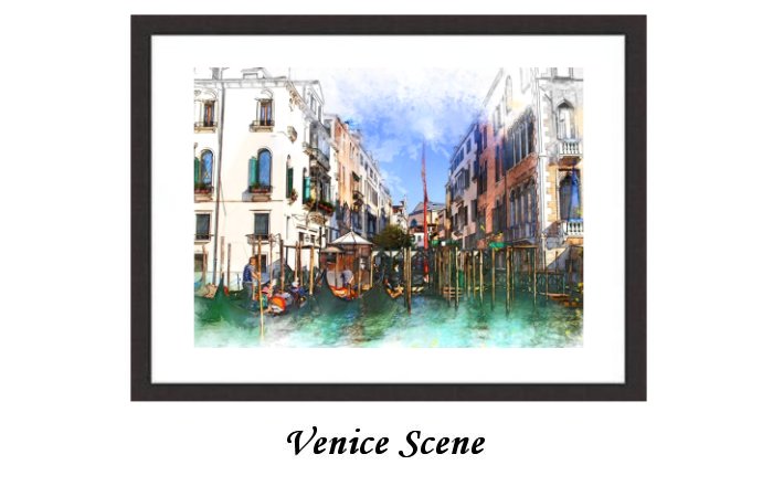 Venice Scene Framed Print