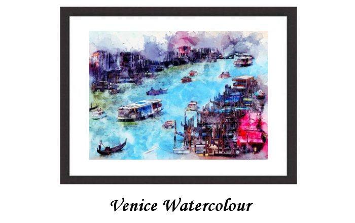 Venice Watercolour Framed Print